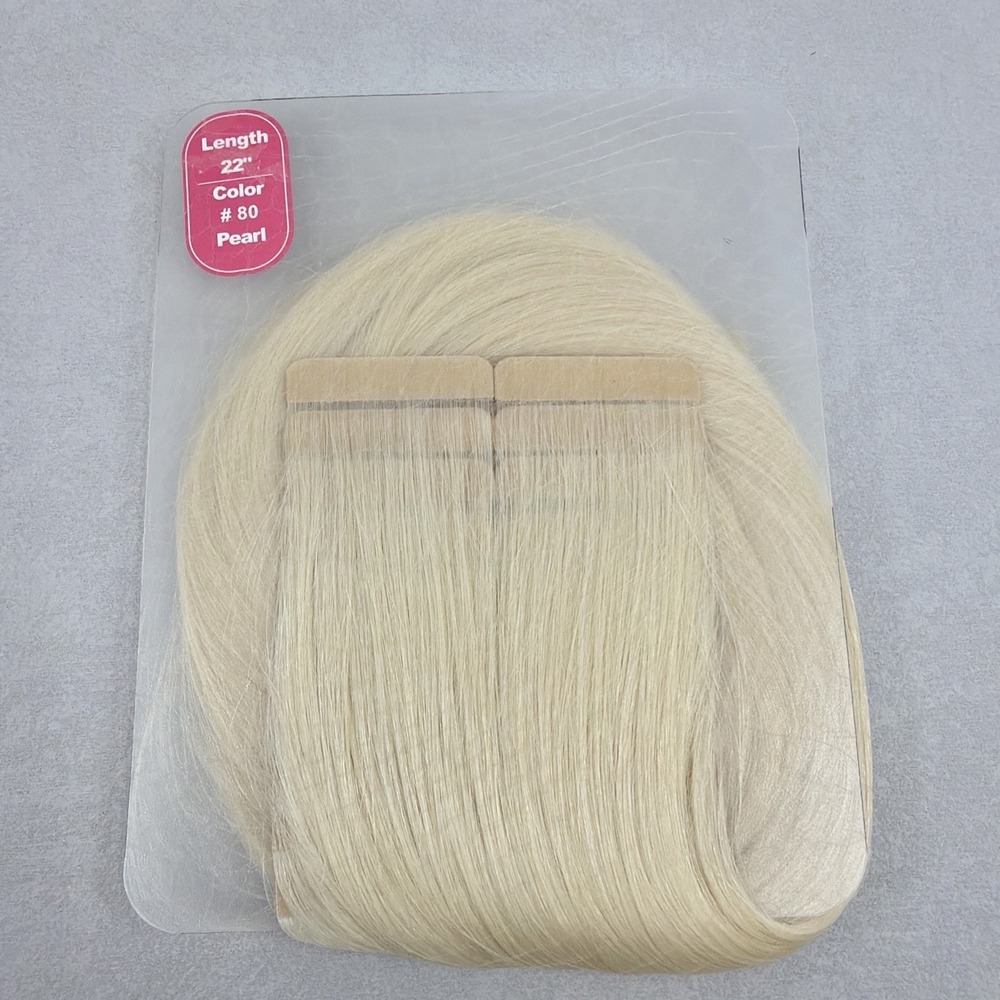 Hotheads Tape In Extensions LUSH Originals 22" 20 Pieces Pearl #80 Blonde NEW